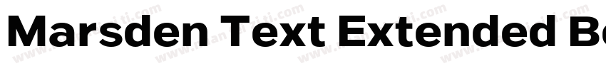 Marsden Text Extended Bold字体转换